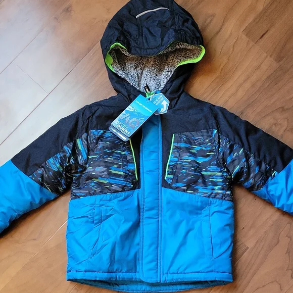 Blue and Black Kids Winter Jacket and Snow Bib Set - Picture 2 of 8